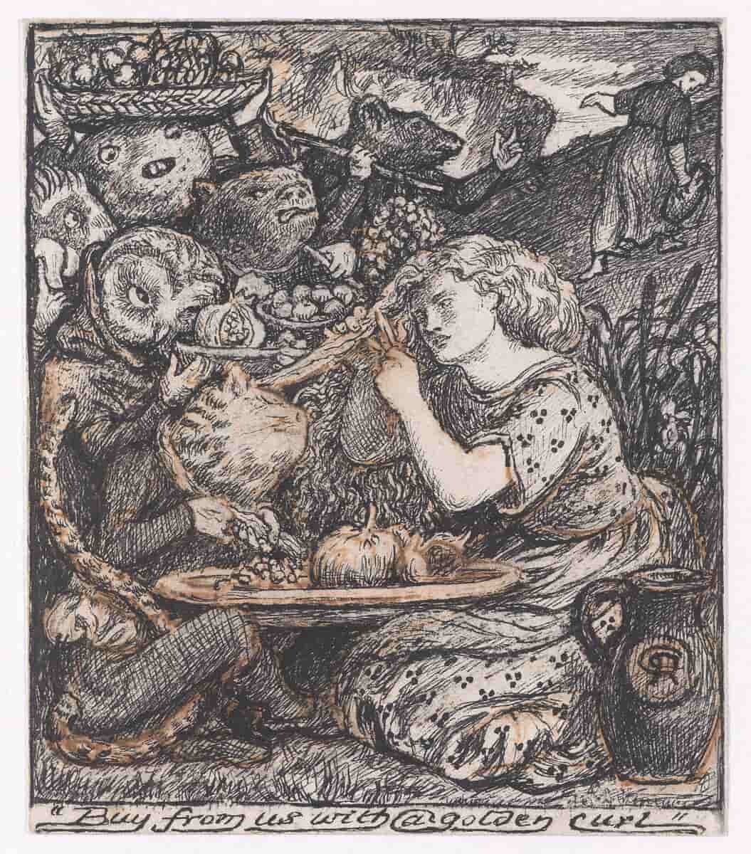 buy from us with a golden curl sketch rossetti