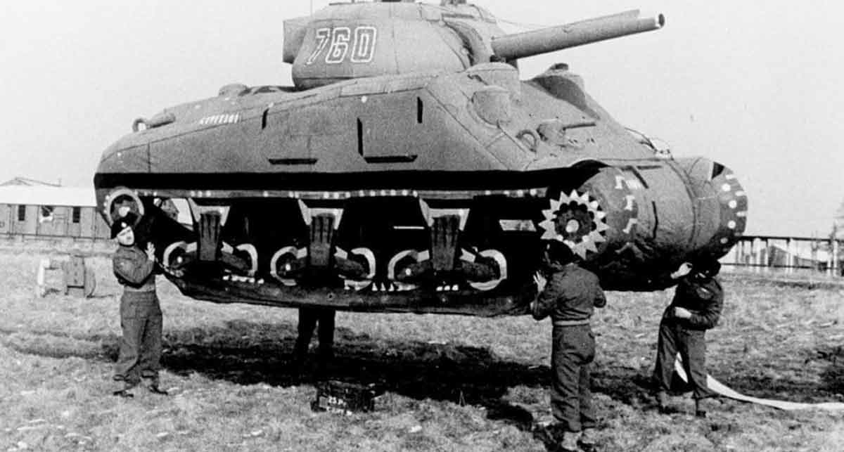 carrying inflatable tank ghost army