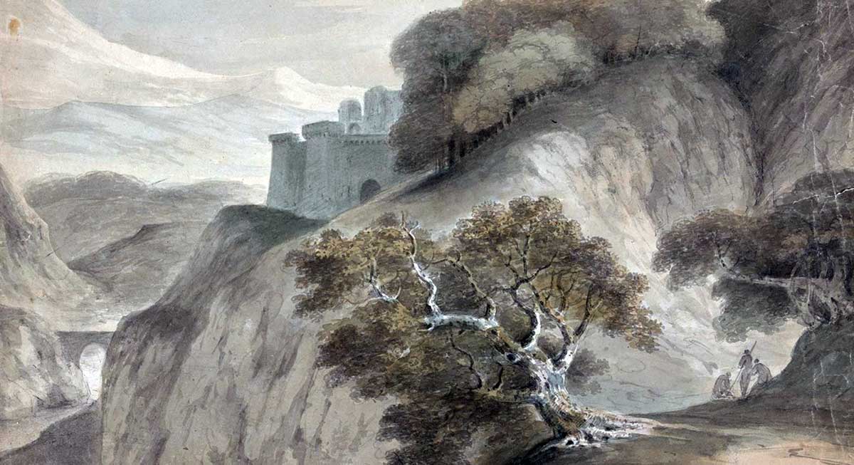 castle of udolpho william warren porter watercolor