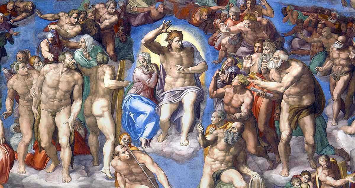 christ virgin michelangelo last judgment