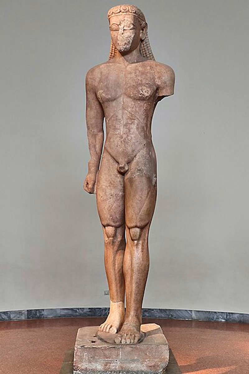 classical sculpture technique kouros