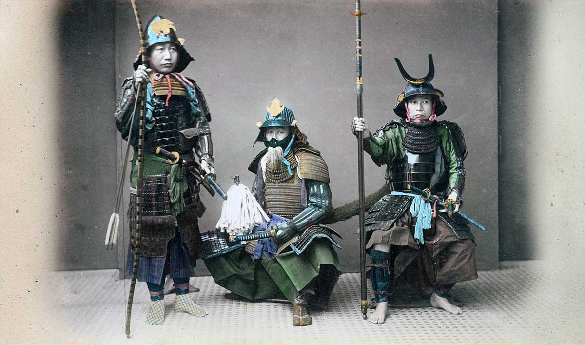 colorized samurai in armor