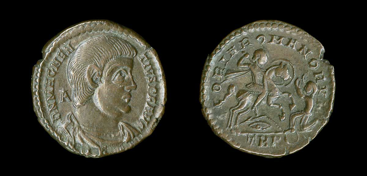 copper coin magnentius horseback britishmuseum