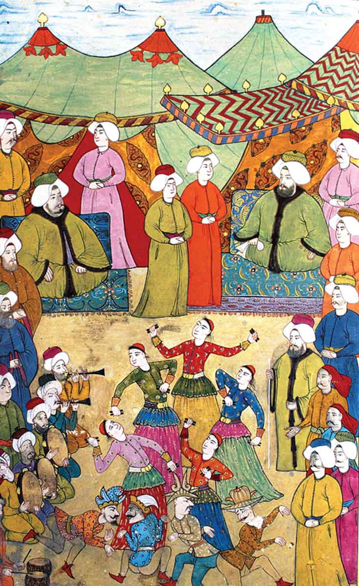 dancers and musicians ottoman sultan