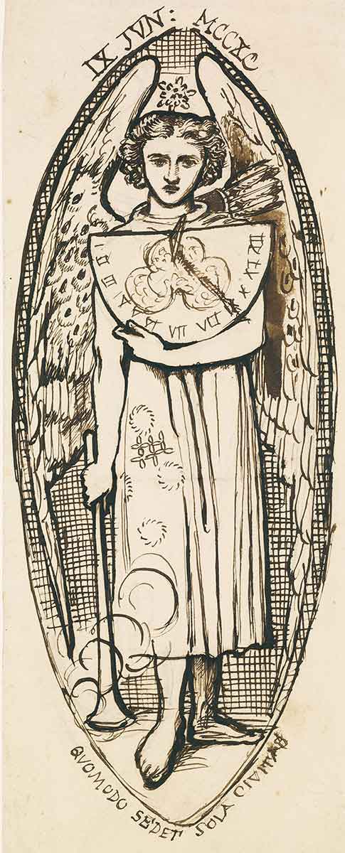 dante gabriel rossetti dantis amor sketch