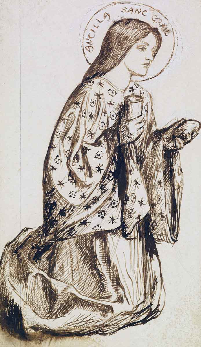 dante gabriel rossetti oxford angel sketch
