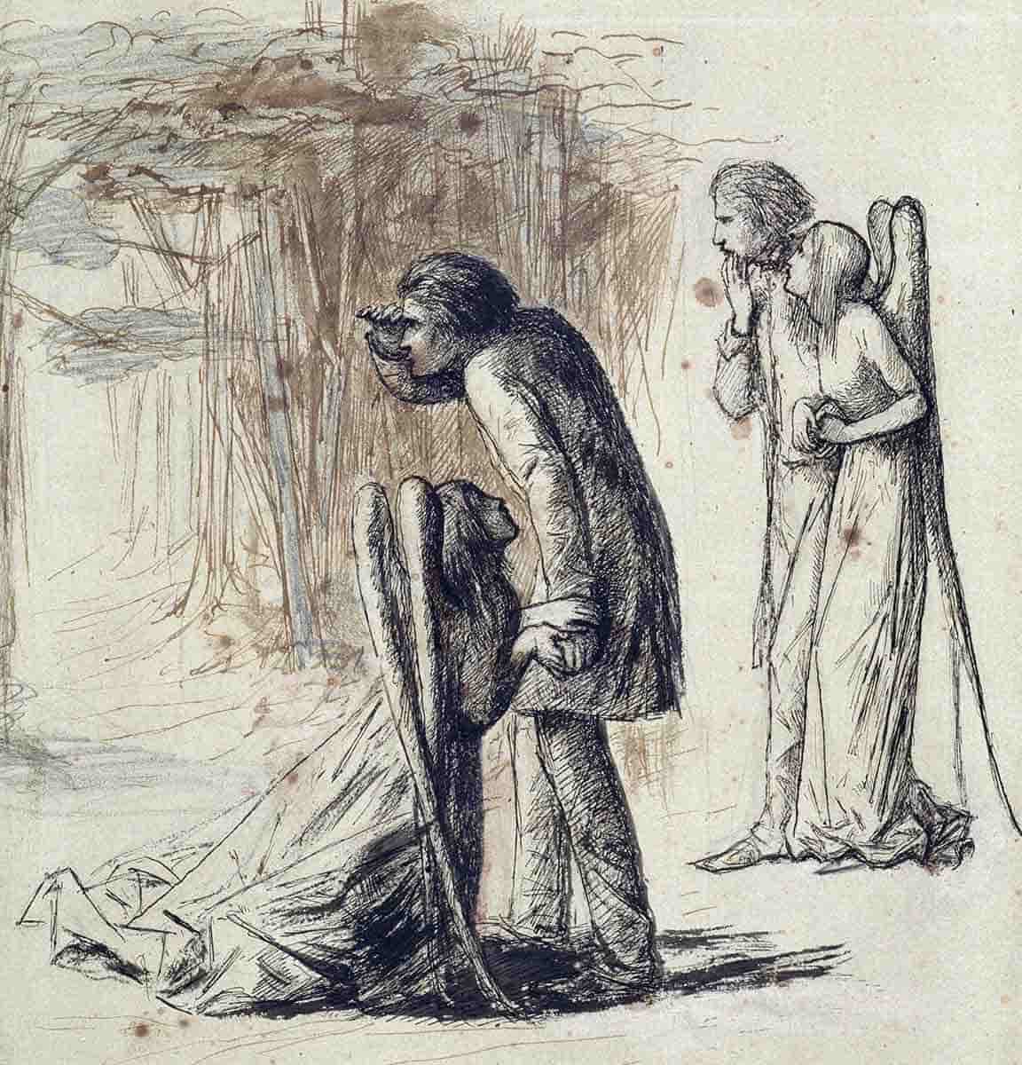 dante gabriel rossetti ulalume ink drawing
