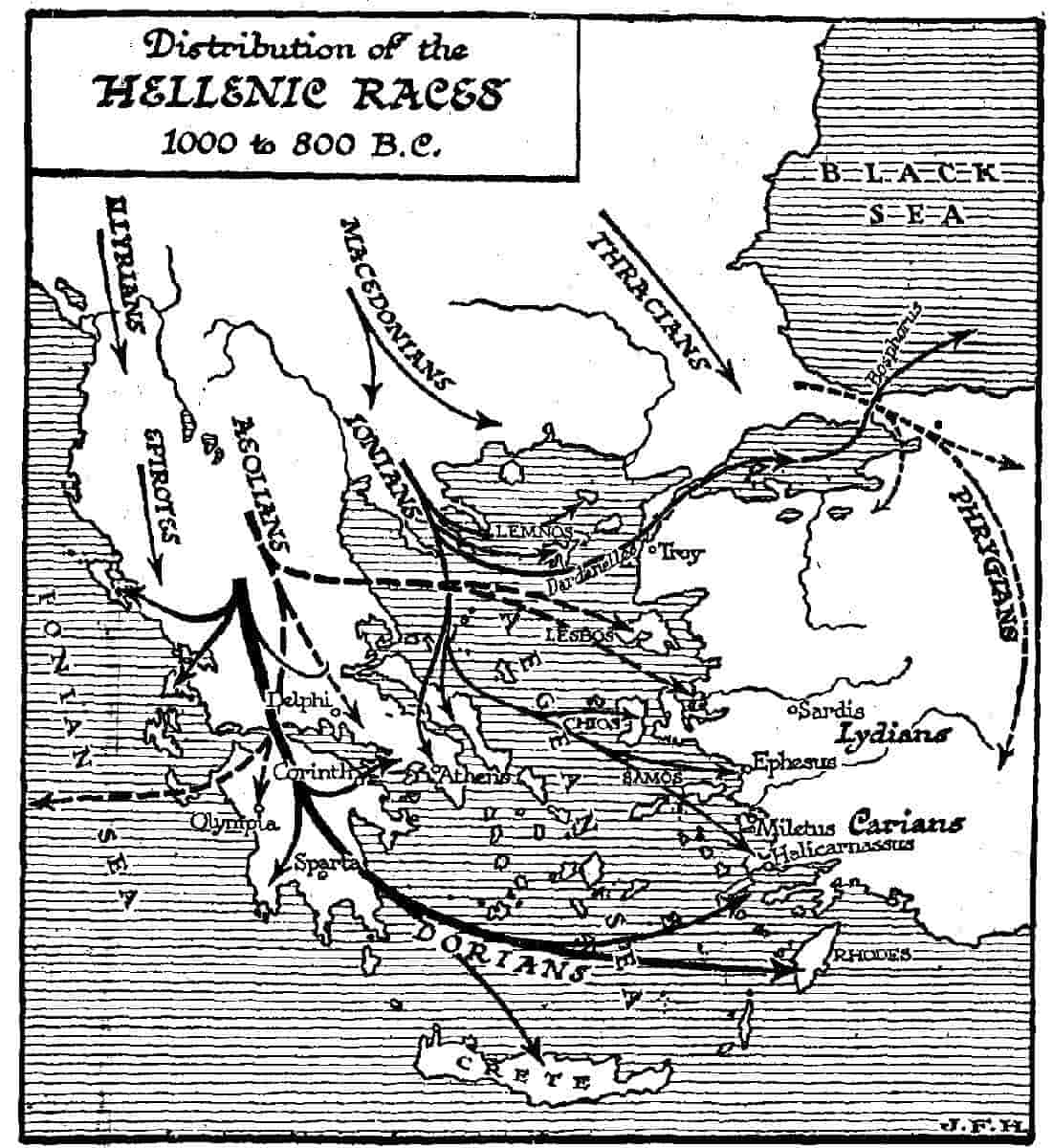 distribution hellenic races h g wells