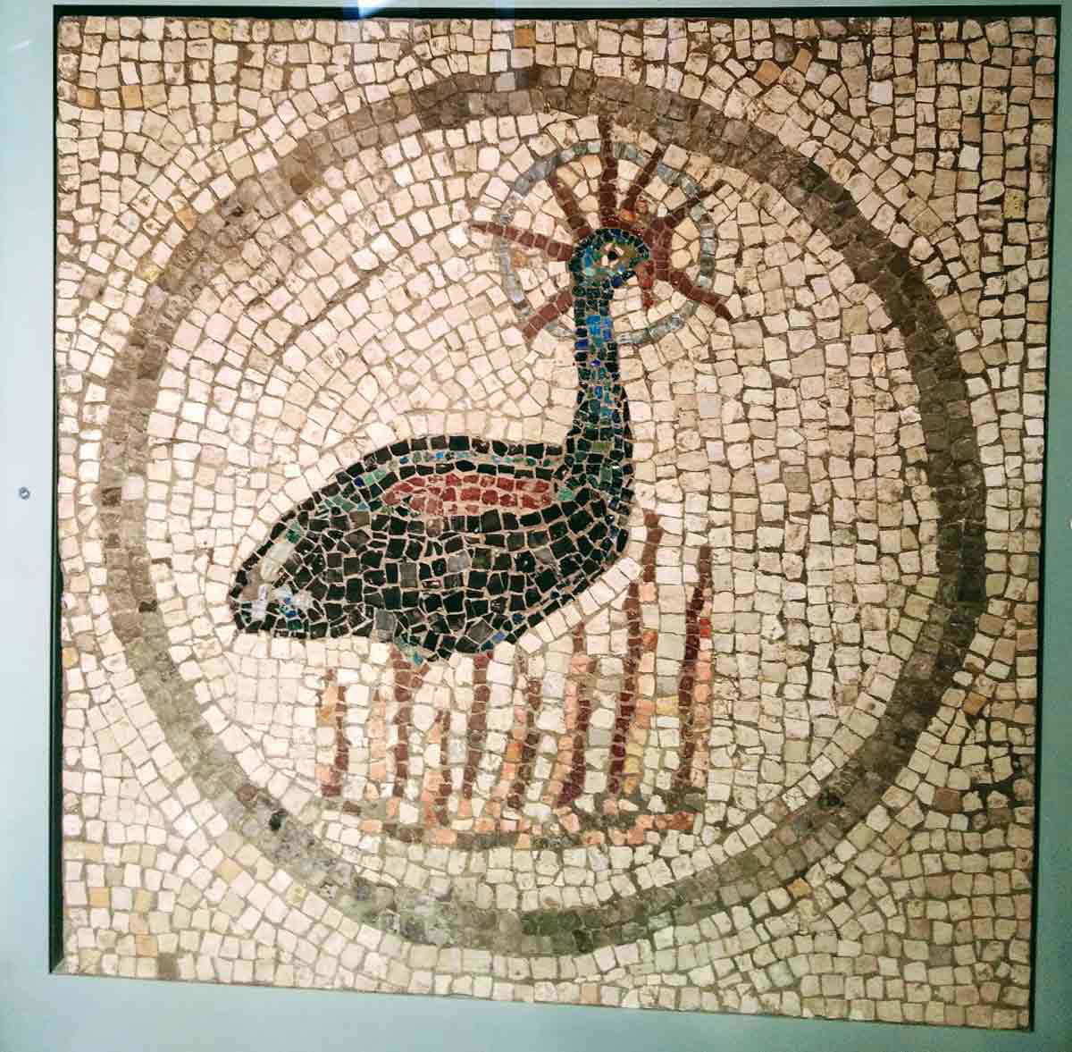 early christian mosaic phoenix