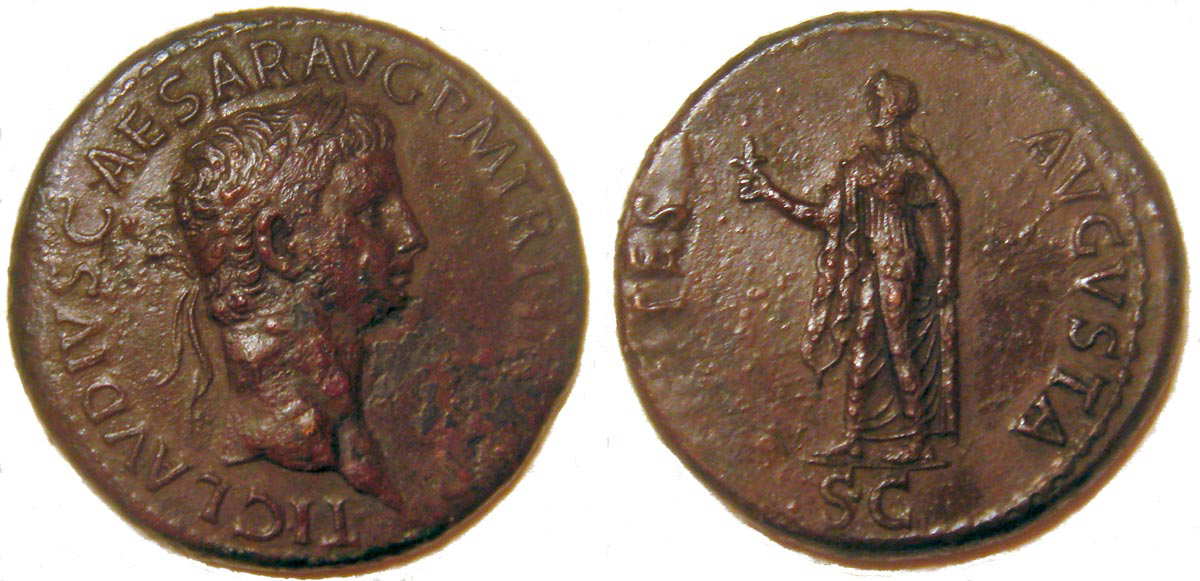 emperor claudius spes augusta coin