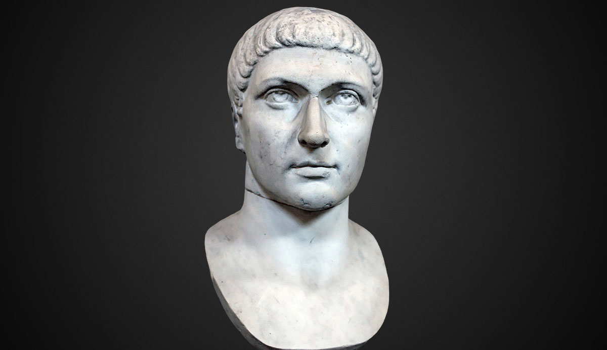 emperor constantine bust