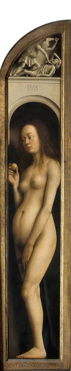 eve with fruit ghent altarpiece