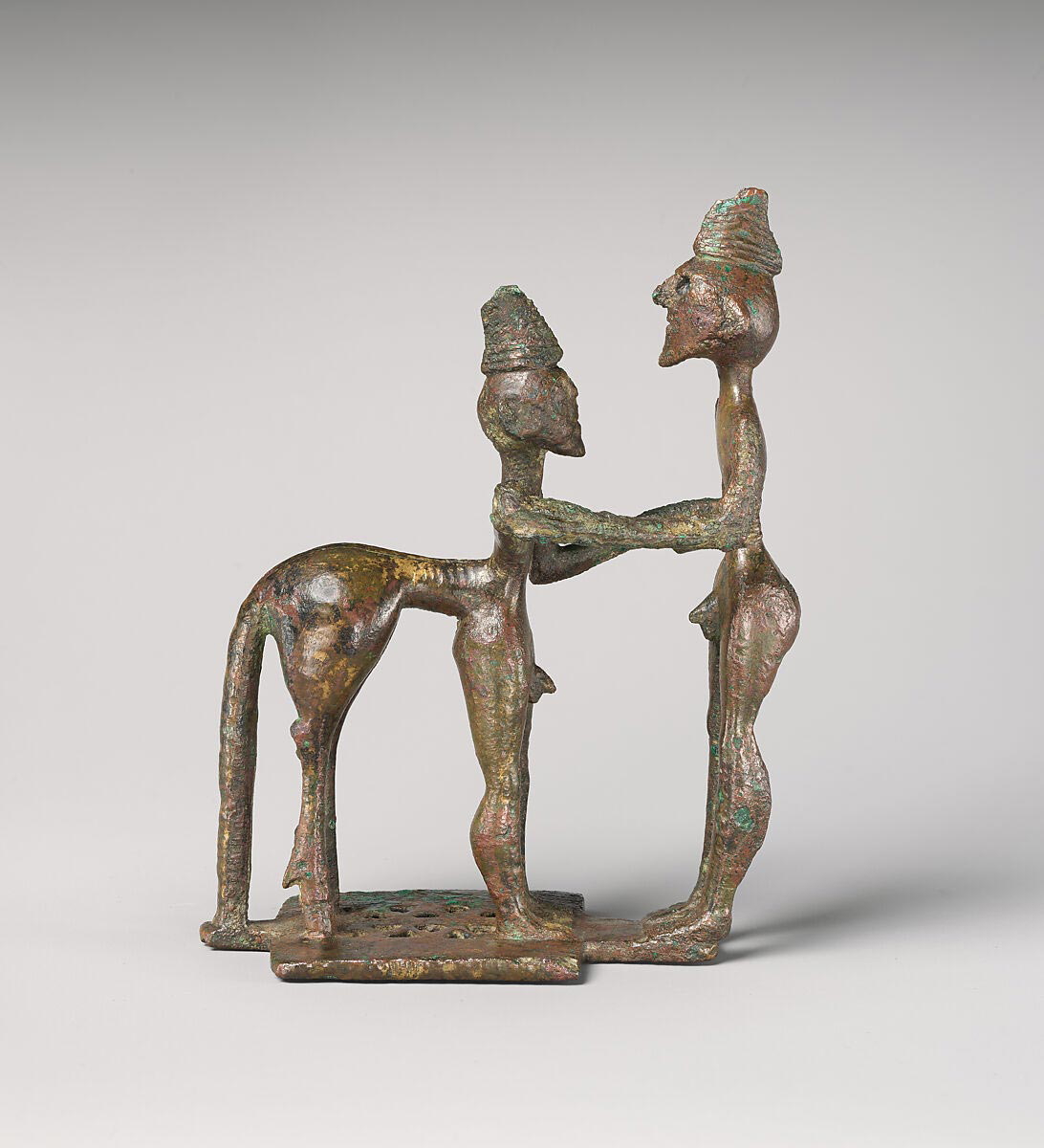 geometric bronze centaur human