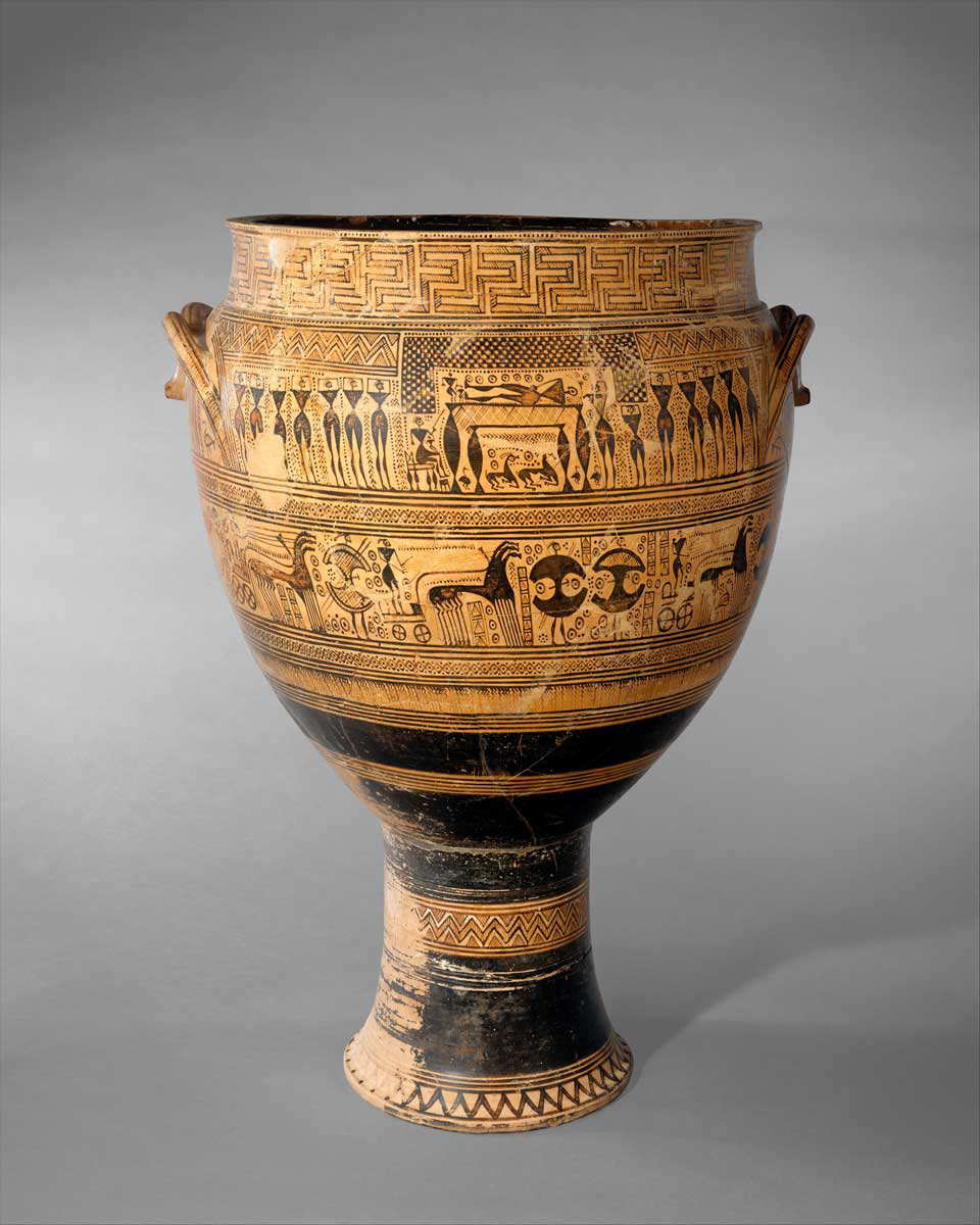geometric period greek krater