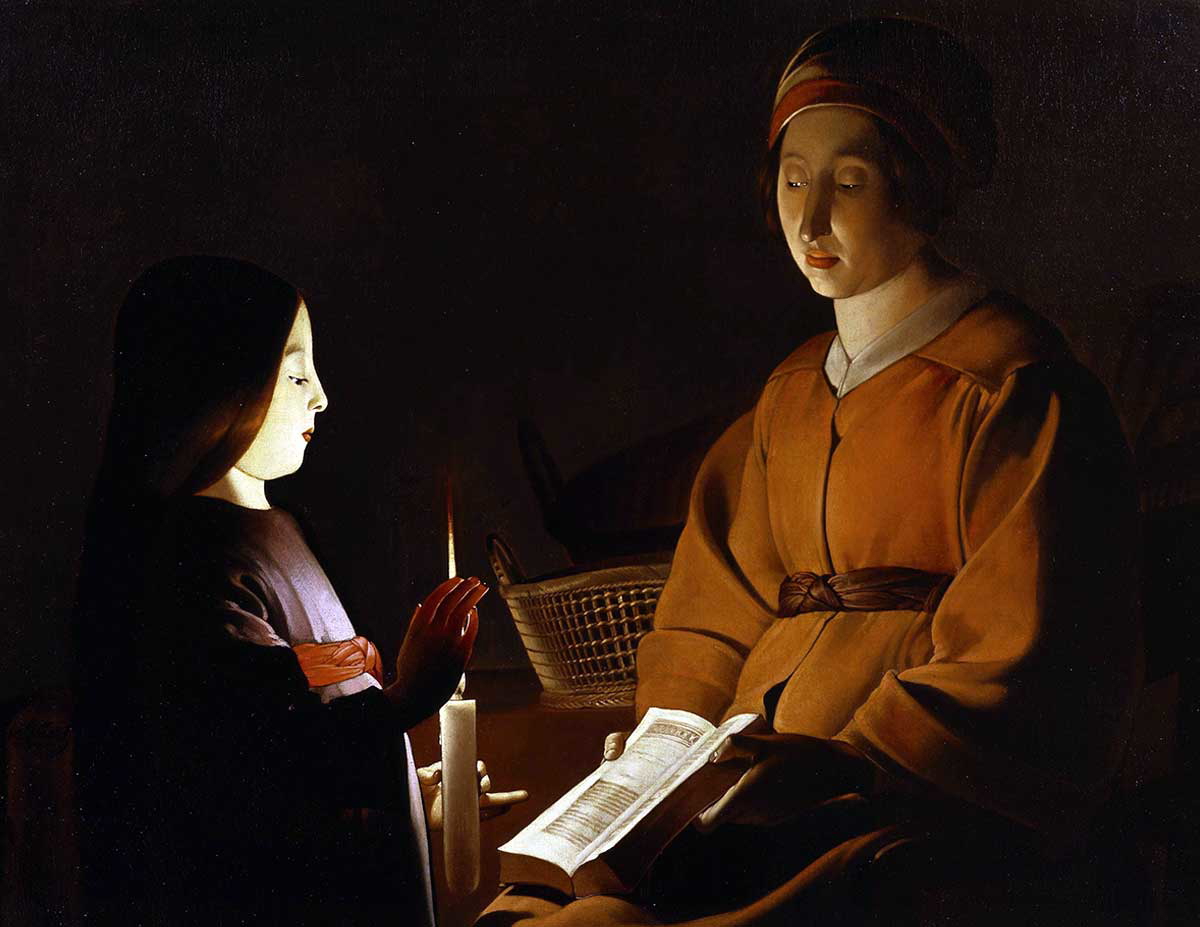 georges de la tour education of virgin painting