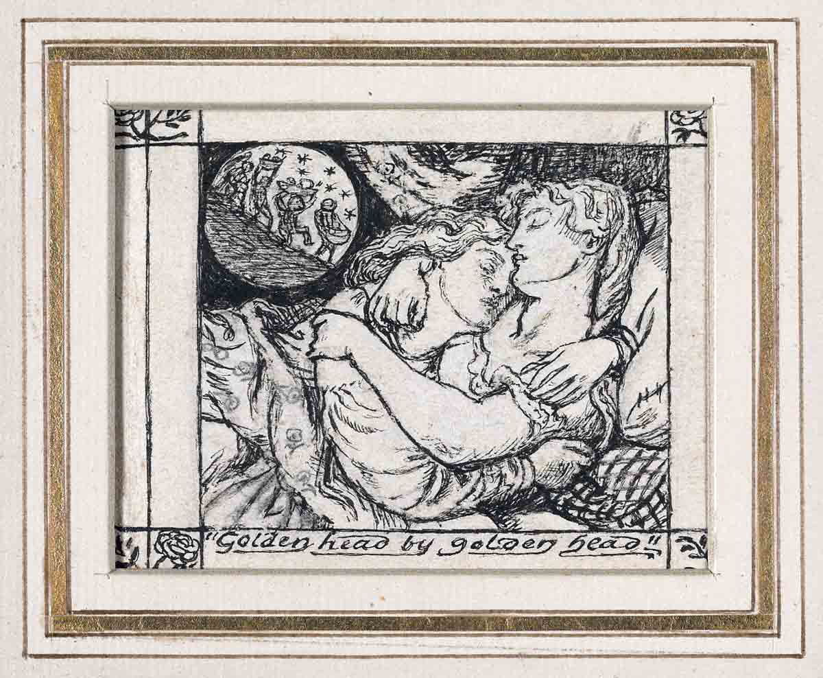 golden head by golden head drawing rossetti