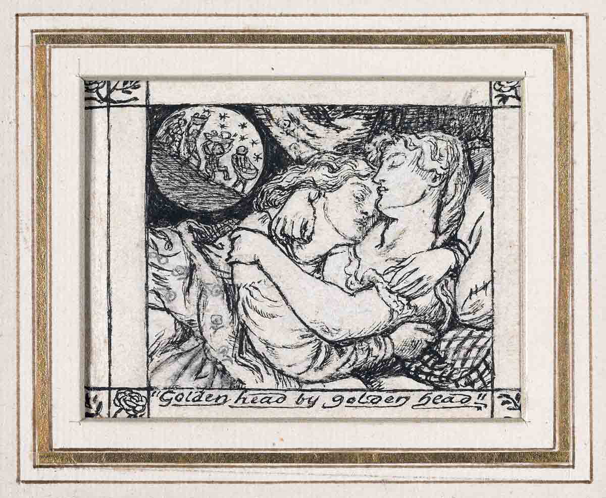 golden head by golden head drawing rossetti