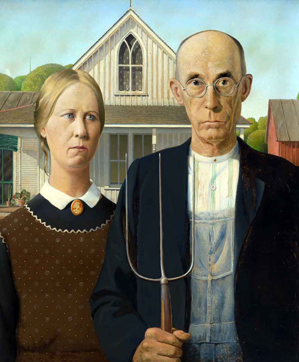 grant wood american gothic painting