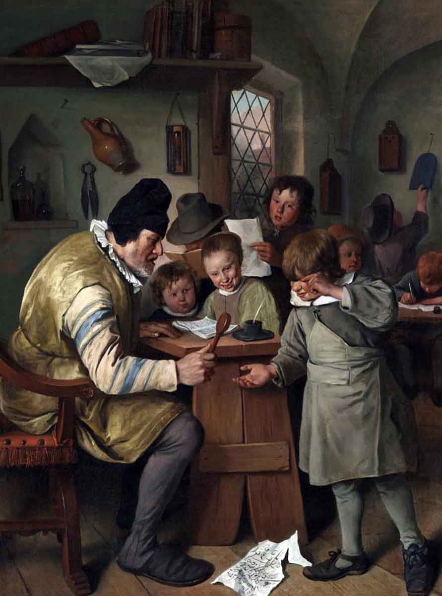 jan steen village school painting