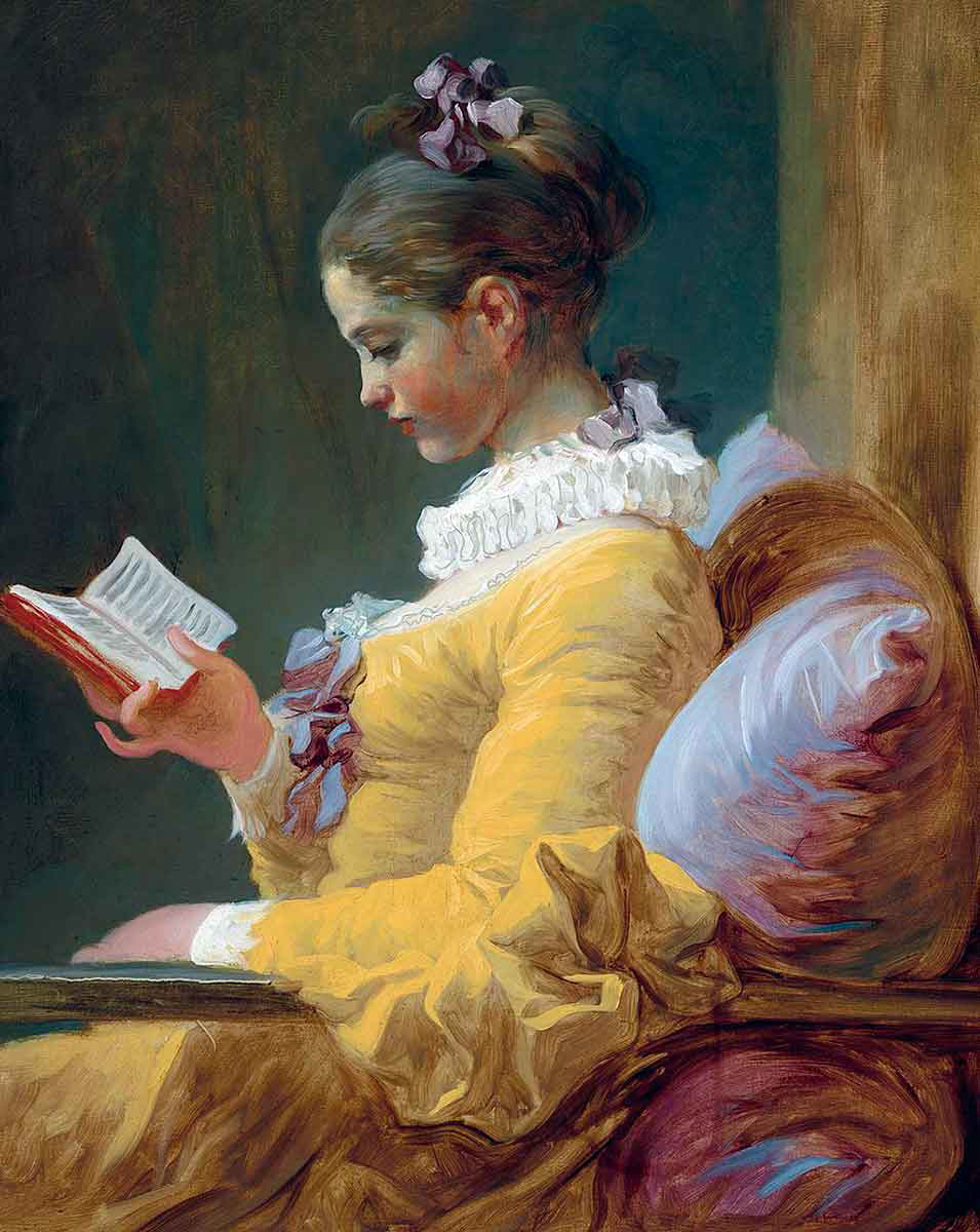 jean honoré fragonard young girl reading painting
