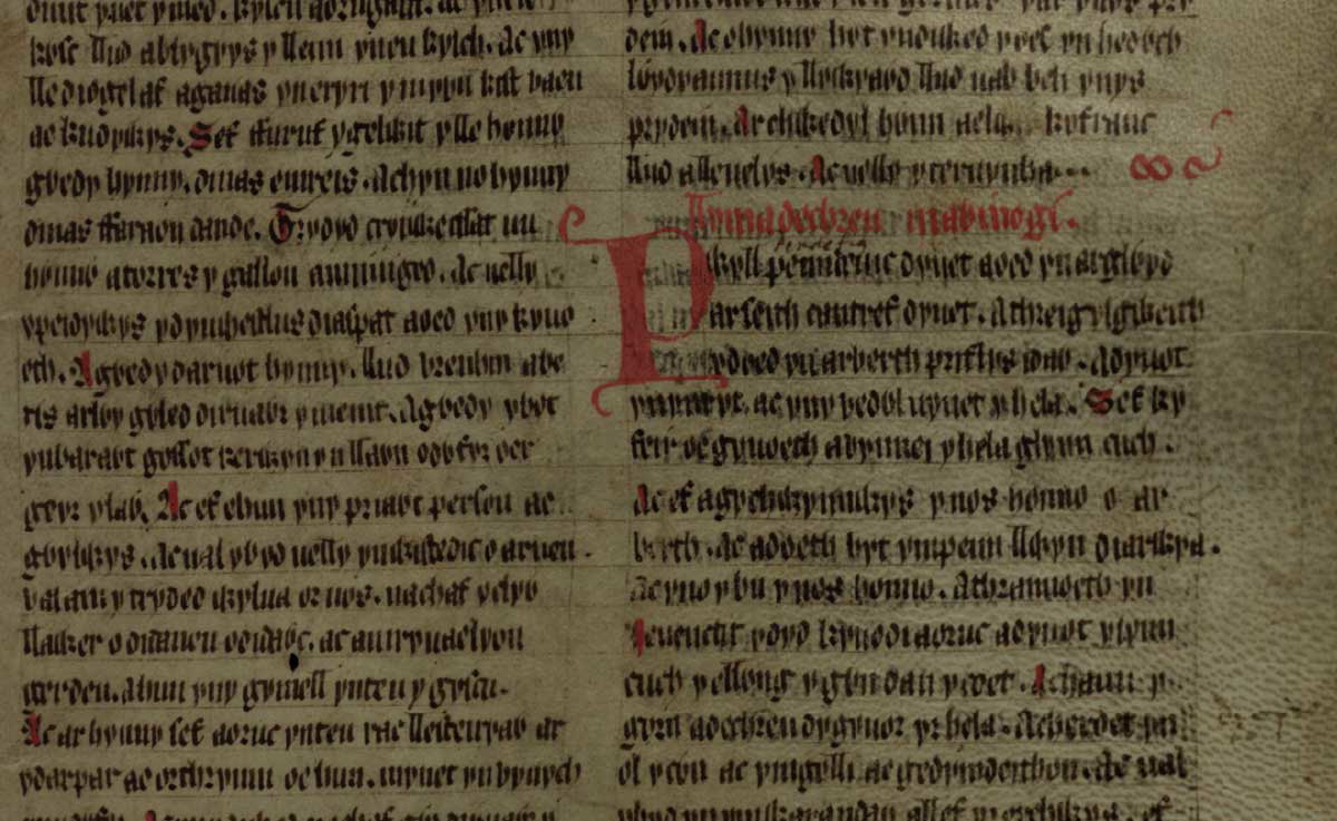 jesus college ms 111 folio 174r mabinogion opening
