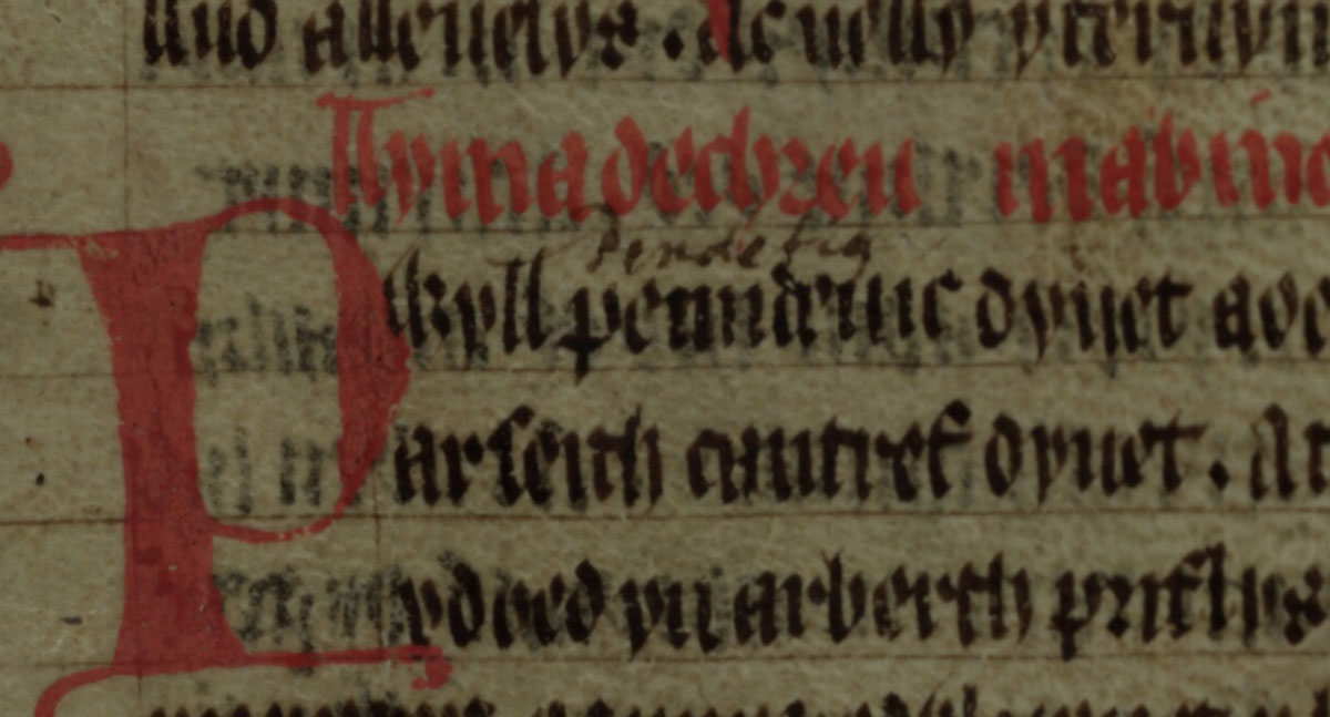 jesus college ms 111 folio 174r pwyll king dyfed