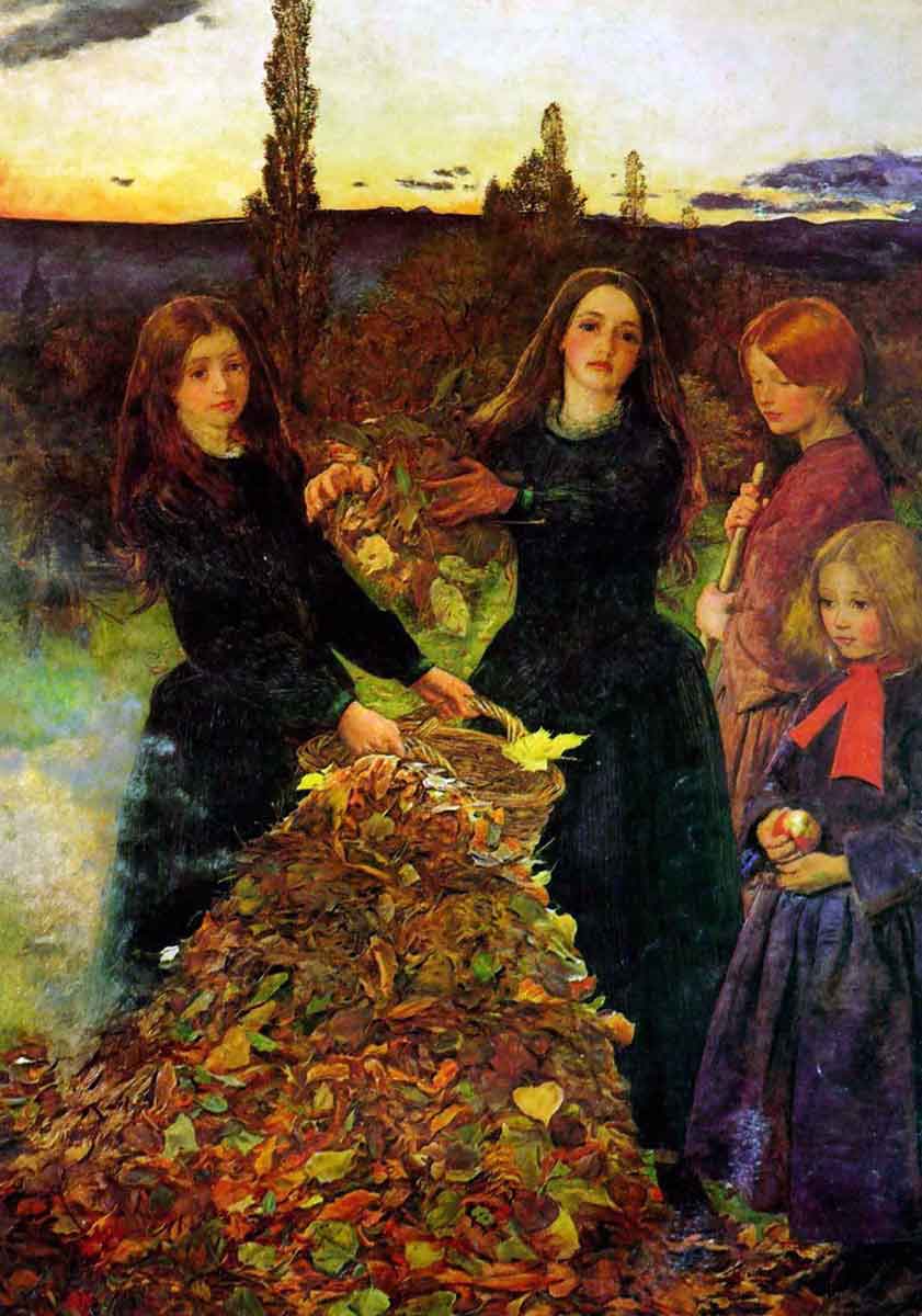 john everett millais autumn leaves painting