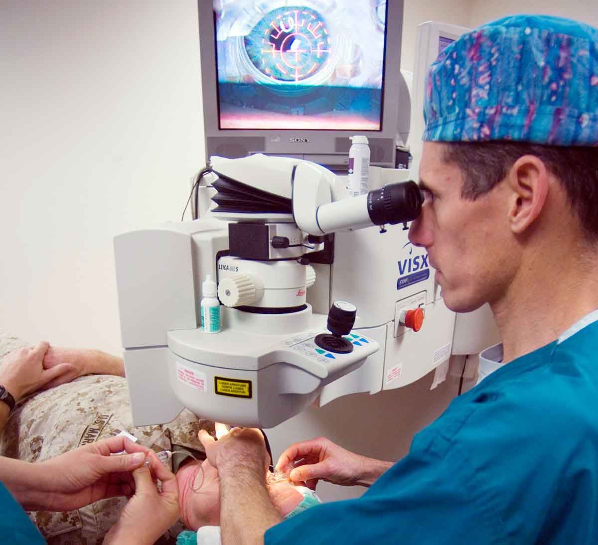 lasik procedure underway