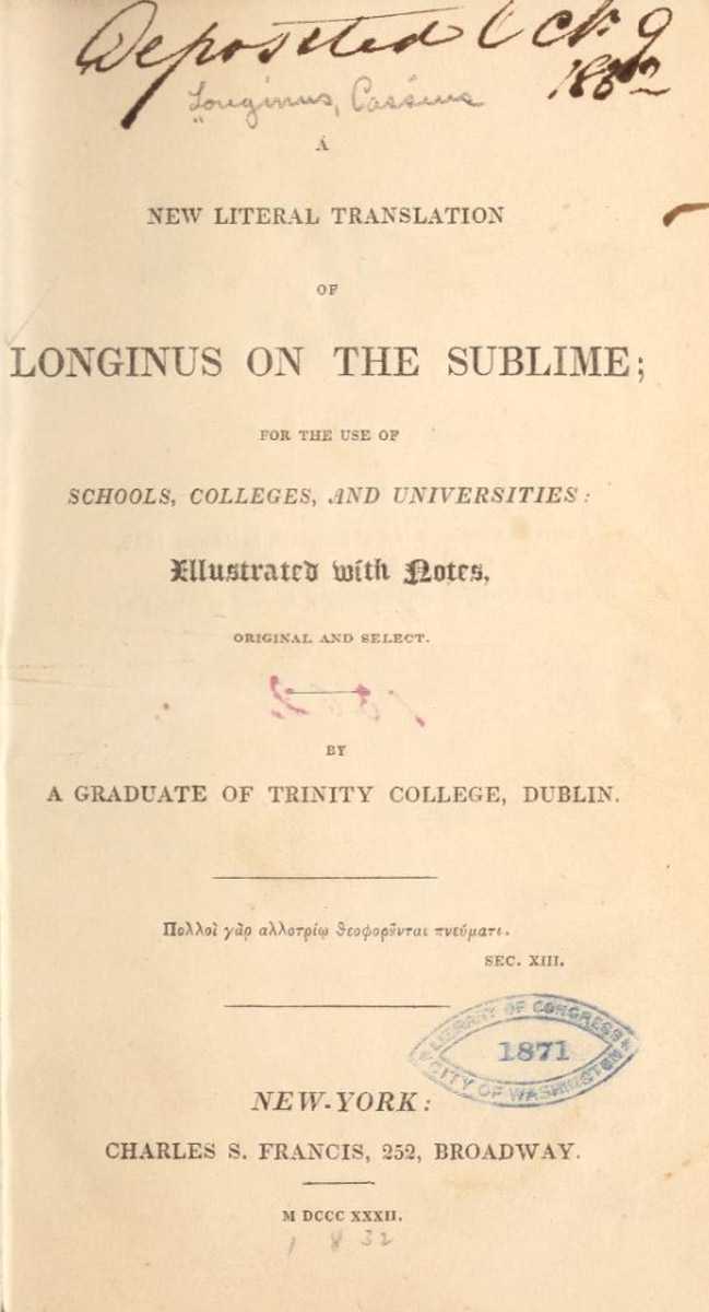 longinus on the sublime