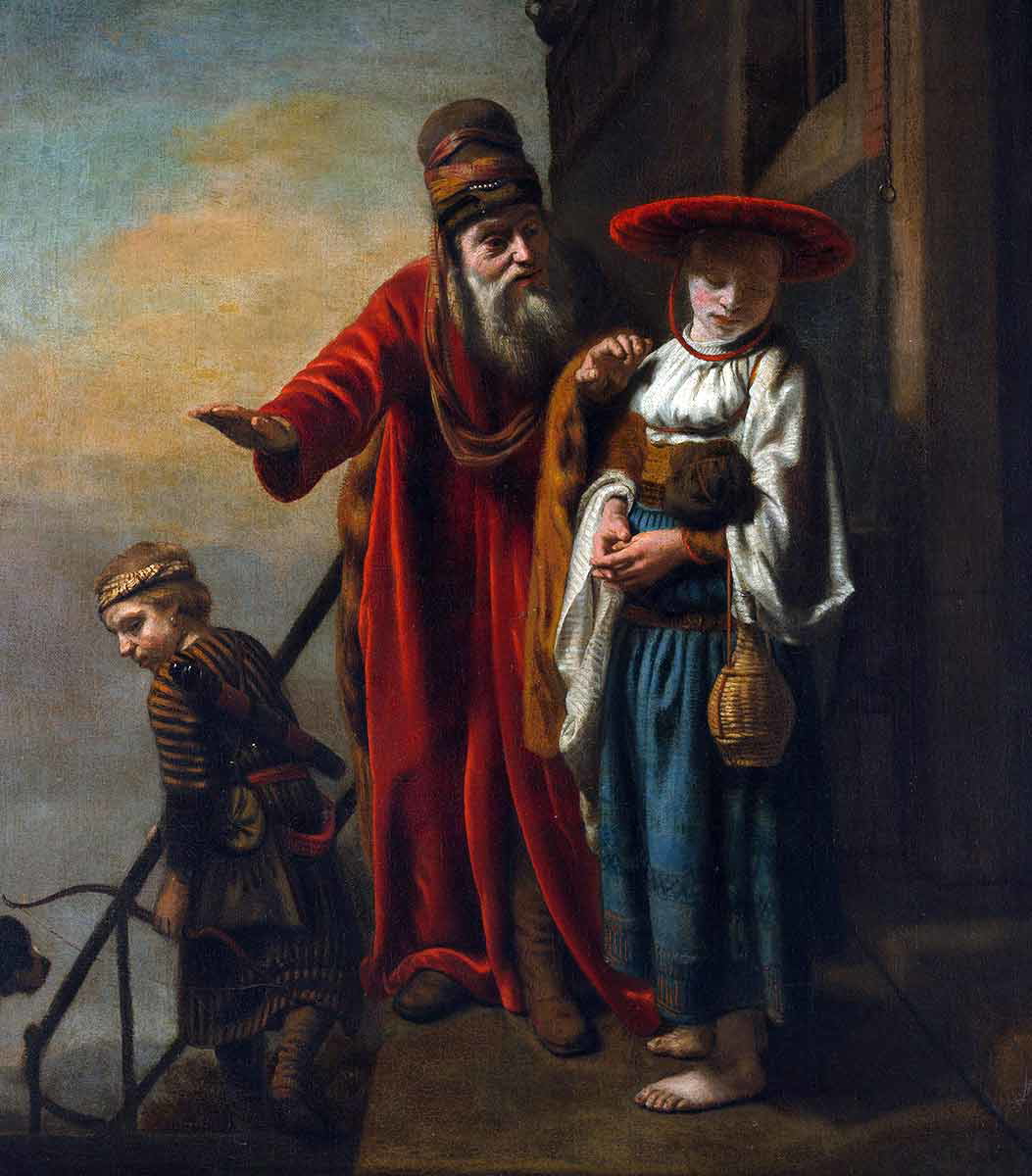 maes abraham dismissing hagar and ishmael painting