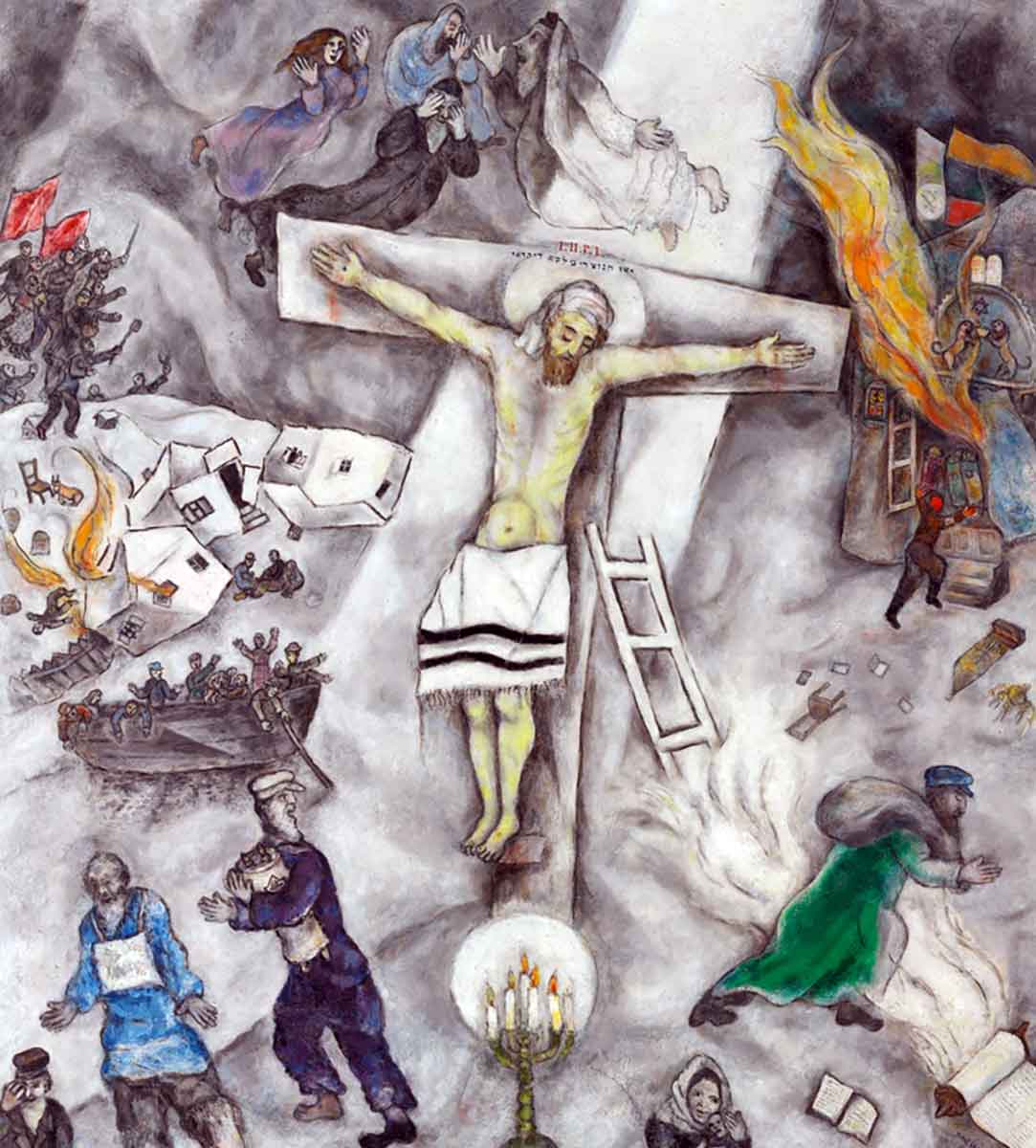 marc chagall white crucifixion painting