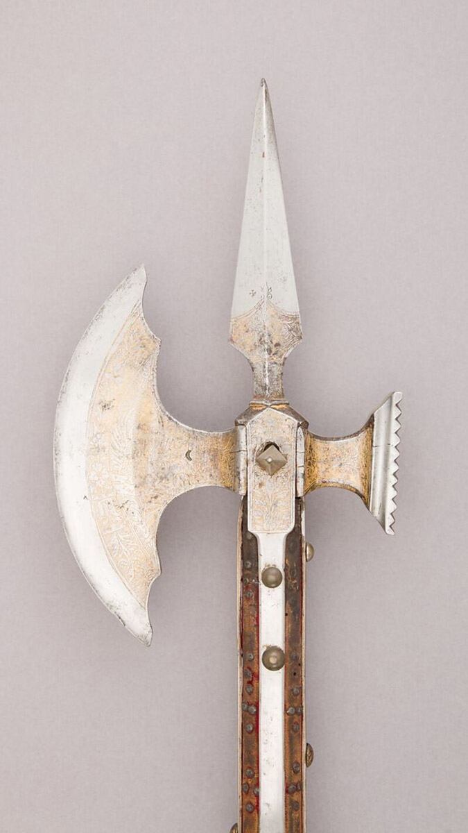 medieval poleaxe met