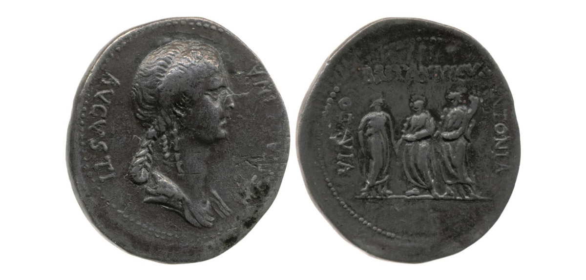 messalina and britannicus coin