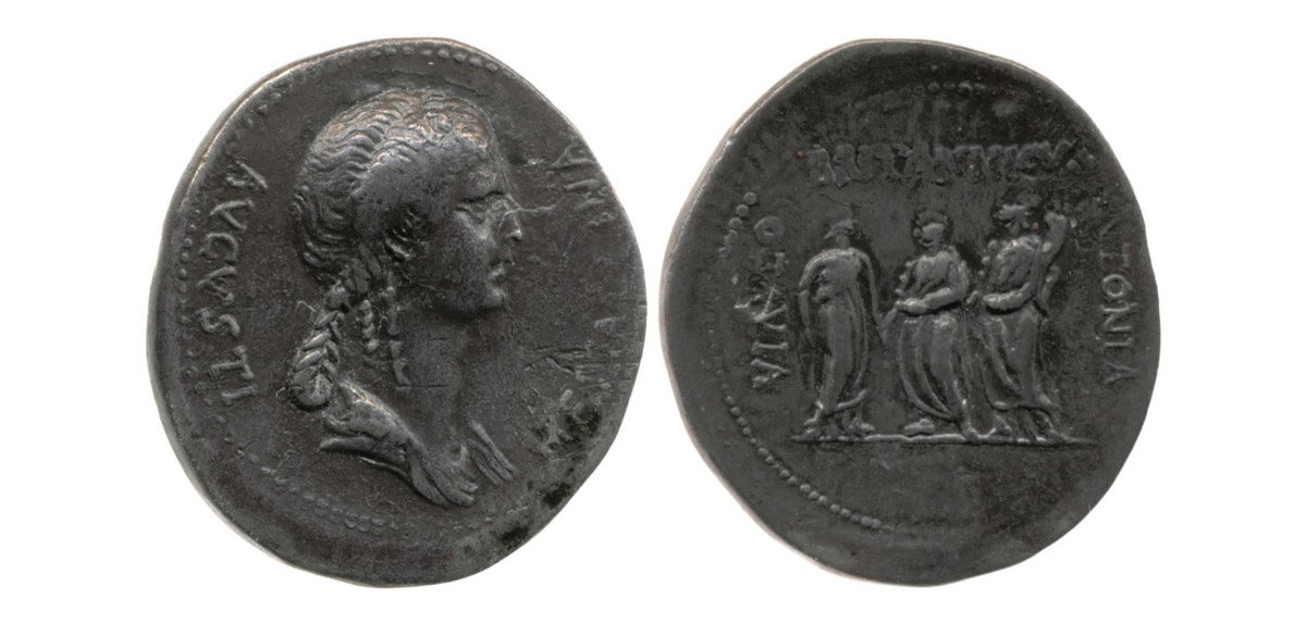messalina and britannicus coin