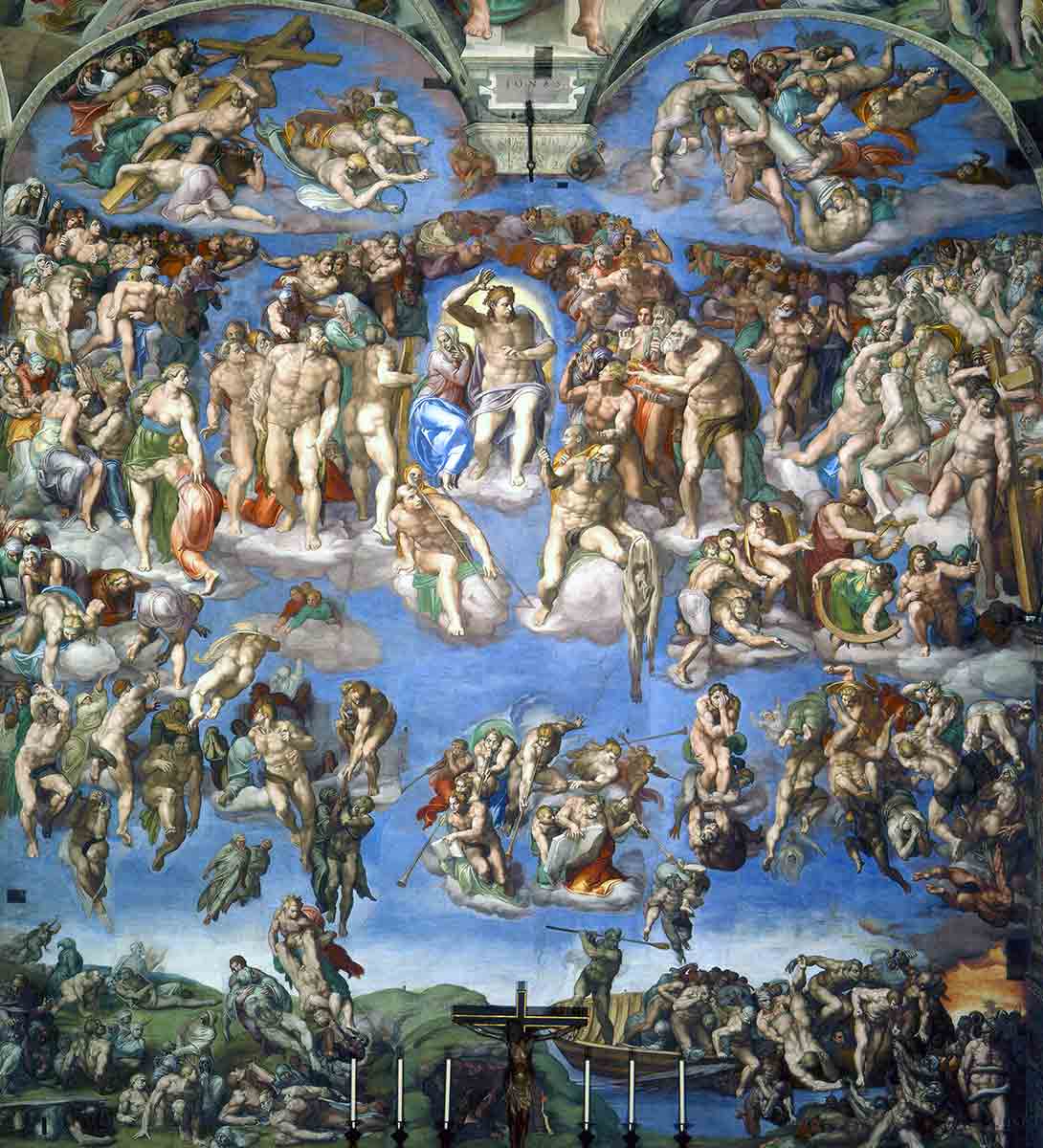 michelangelo last judgment whole