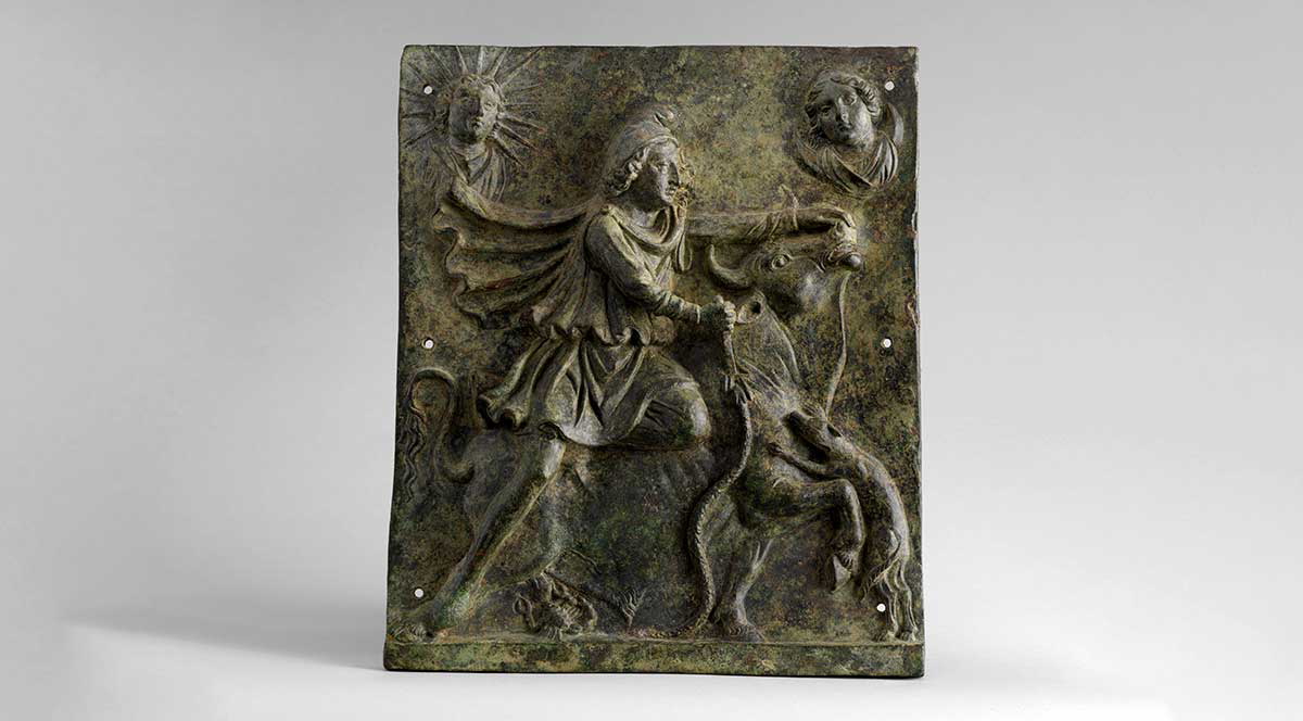 mithras bronze plaque