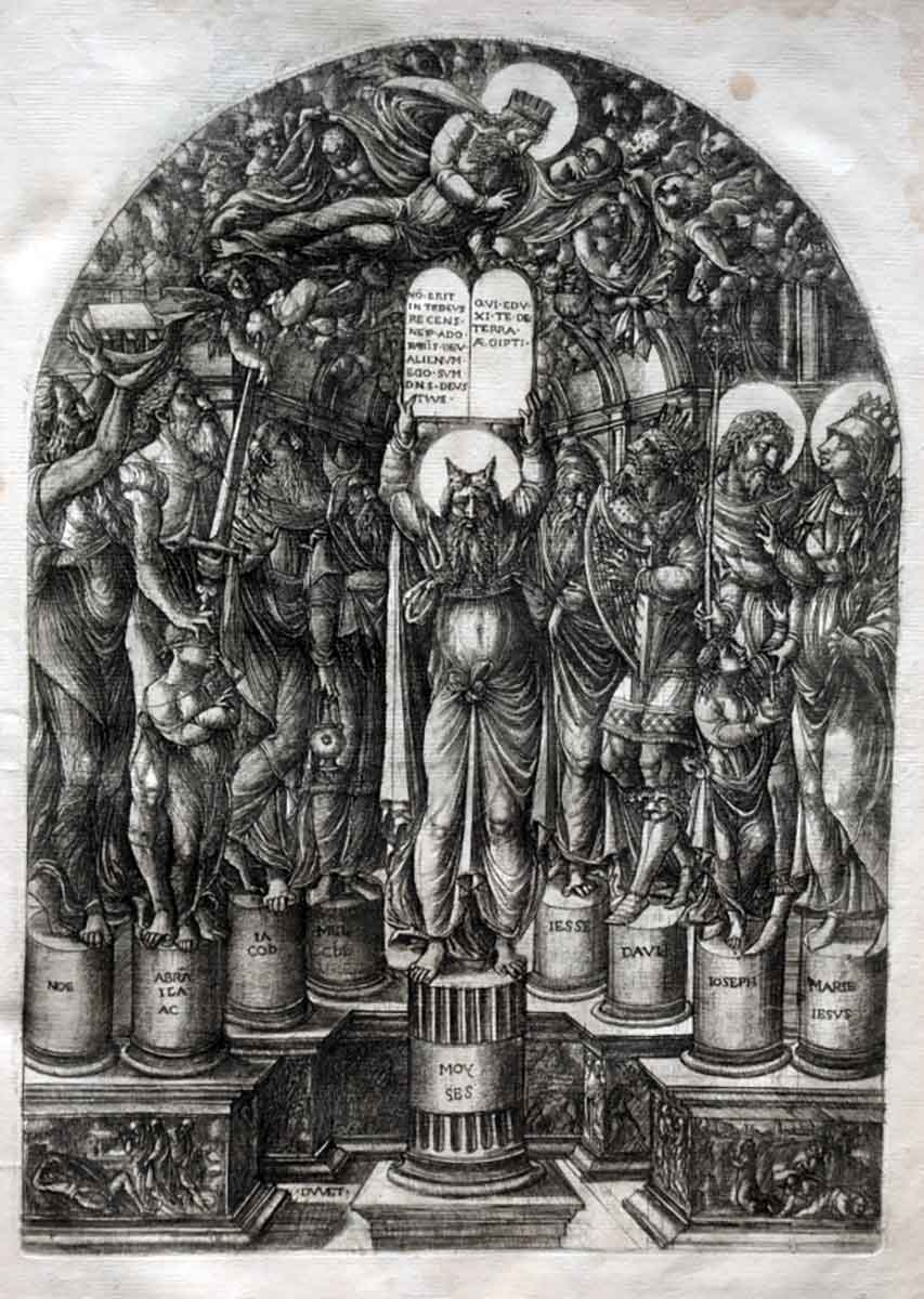 moses surrounded by patriarchs ten commandments