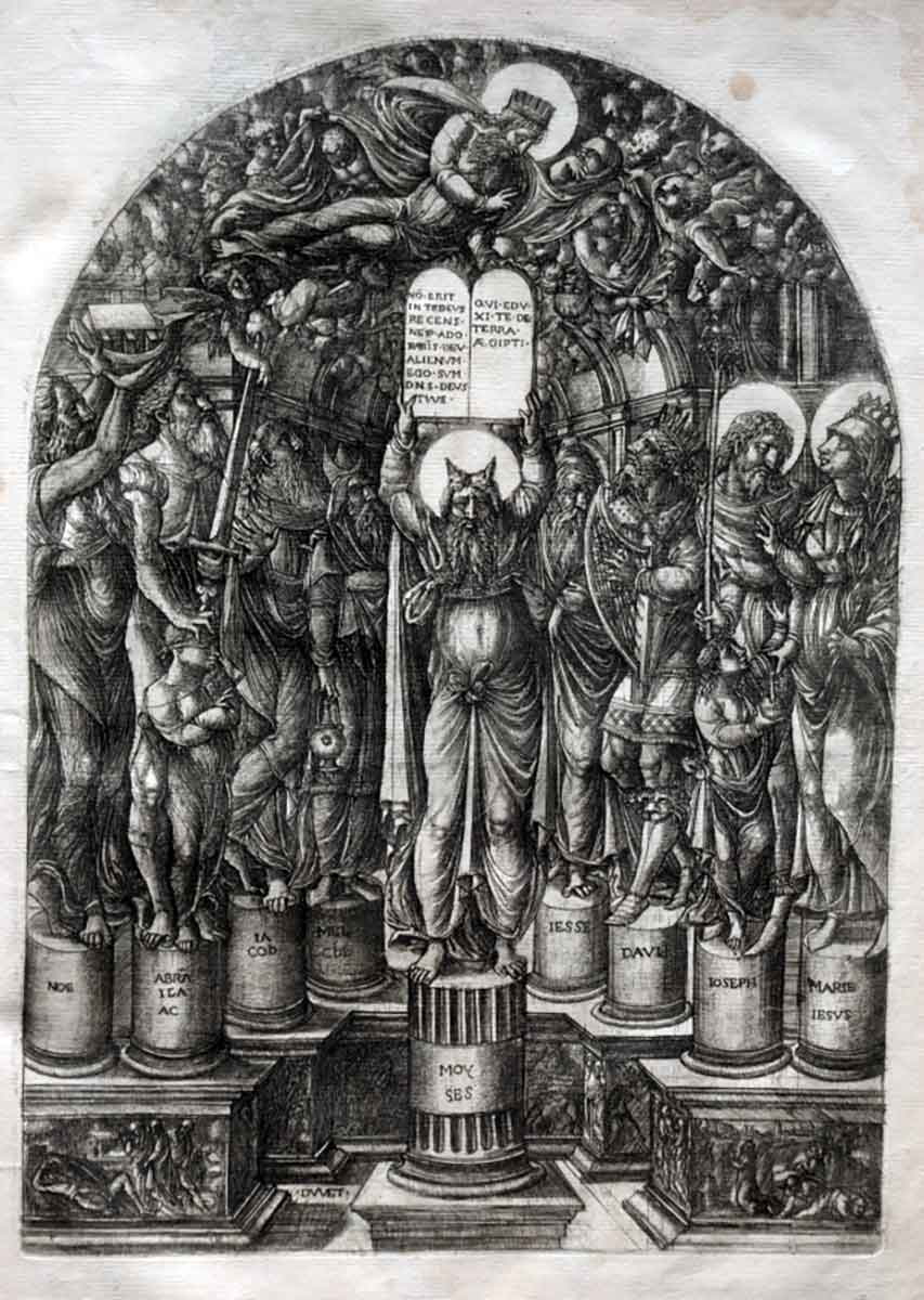 moses surrounded by patriarchs ten commandments