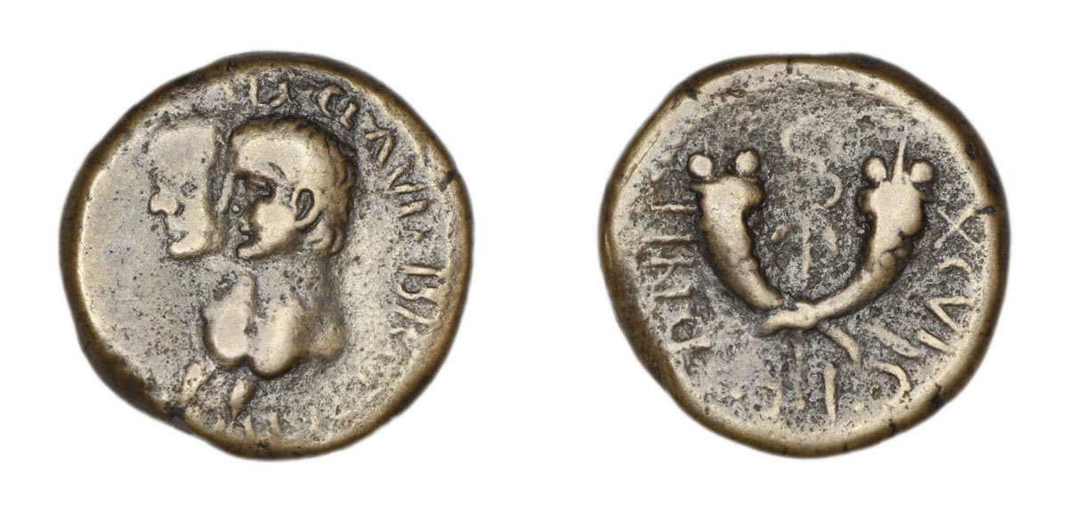 nero and britannicus coin emperor claudius
