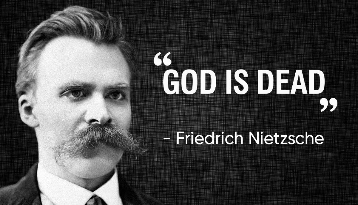 nietzsche portrait quote god is dead