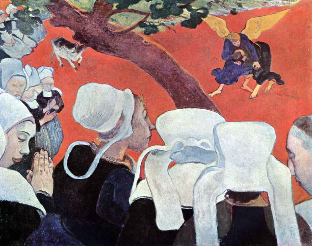 paul gaugin vision of sermon painting