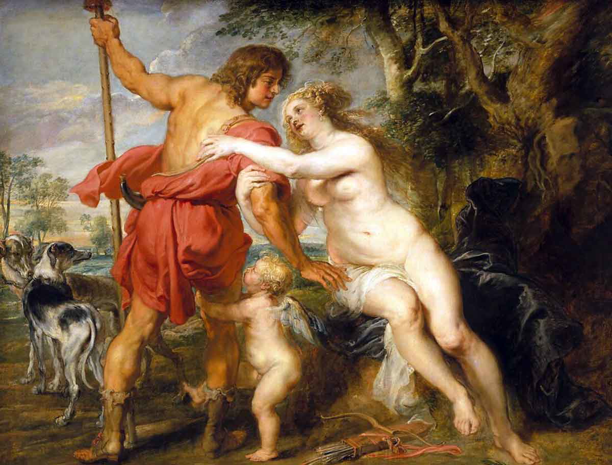 peter paul rubens venus and adonis painting