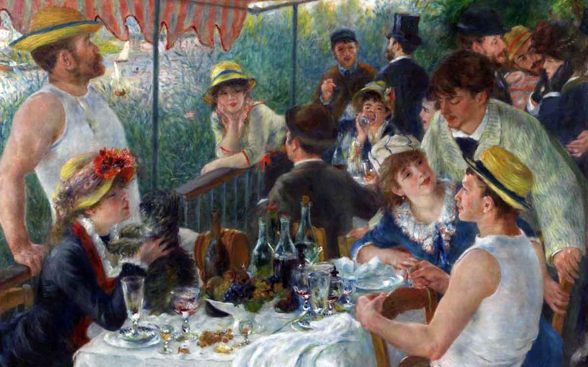 pierre auguste renoir boating party painting
