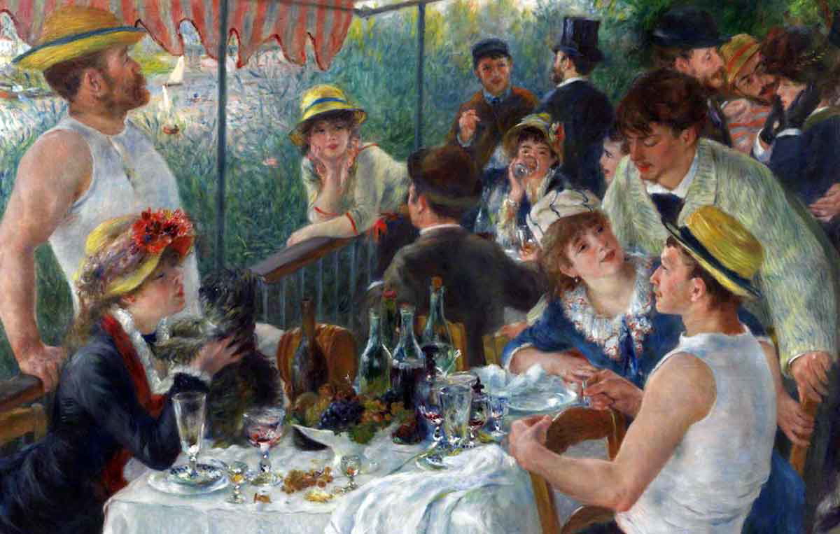 pierre auguste renoir boating party painting
