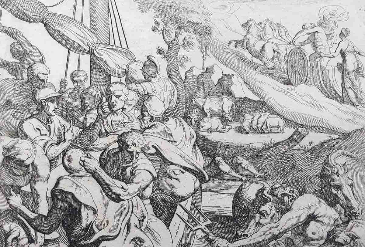 primaticcio print ulysses cattle