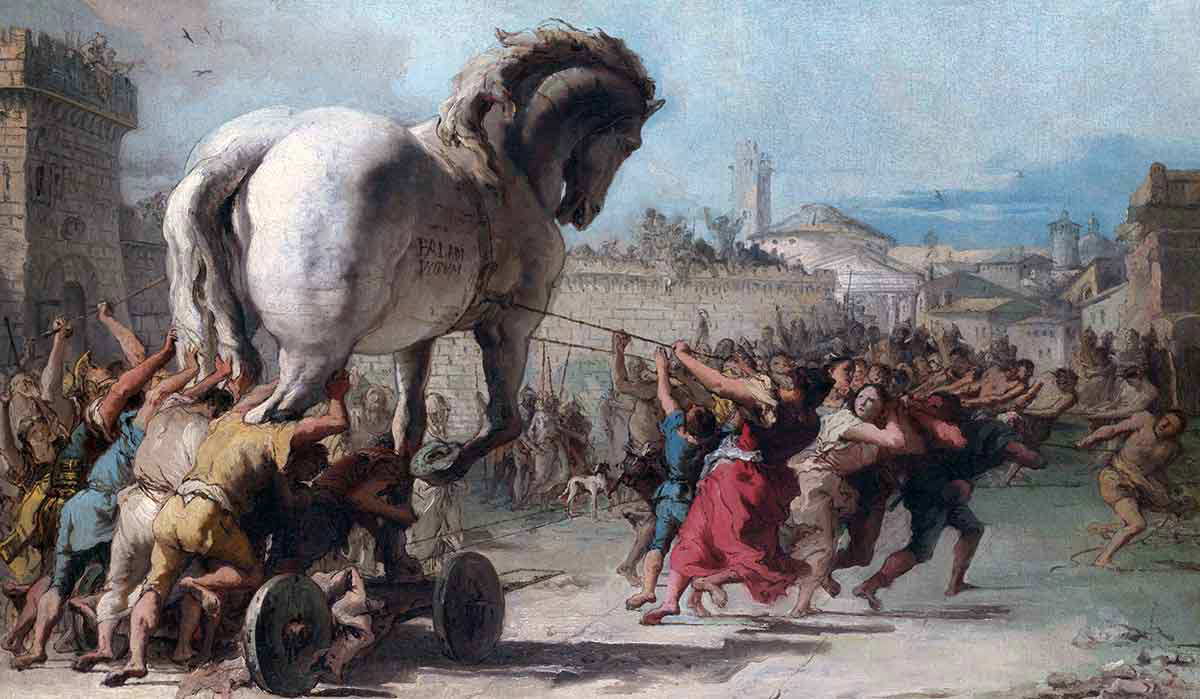 procession trojan horse troy giovanni domenico tiepolo