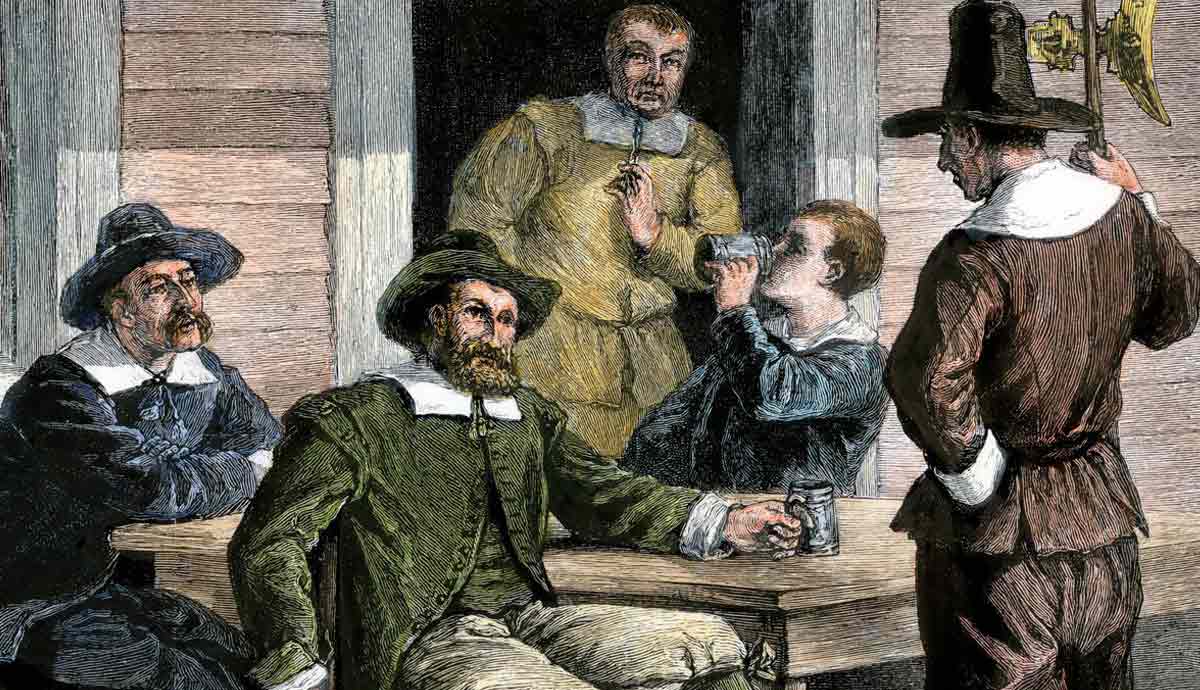 puritans colonial america artwork