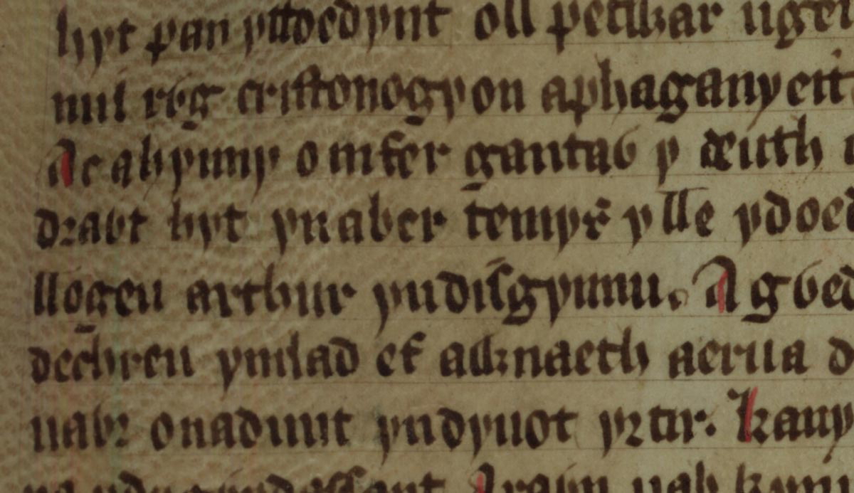 red book hergest folio 51v aber temys