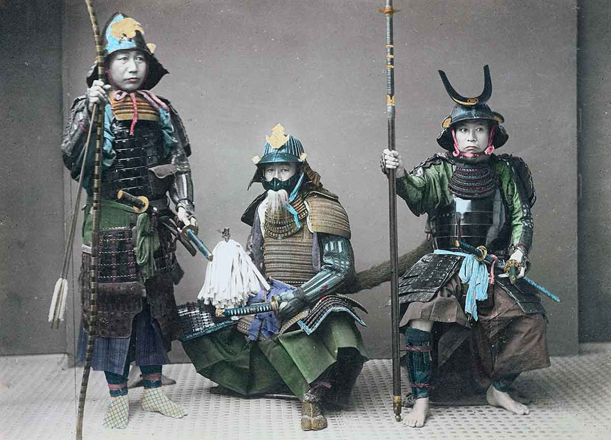 samurai in armor kimbei