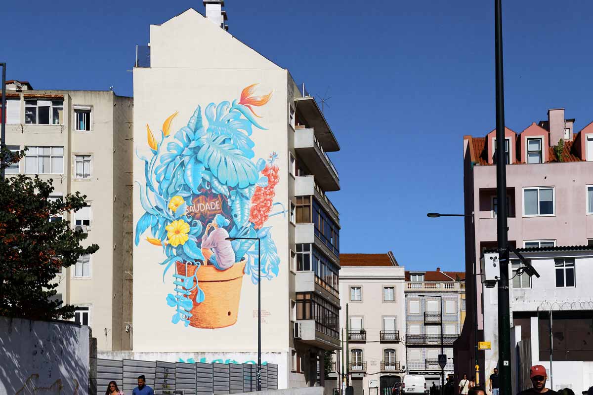 saudade mario belem lisbon street art